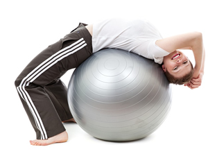 Alongamento com é com a fit ball